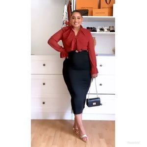 Rust long sleeve top